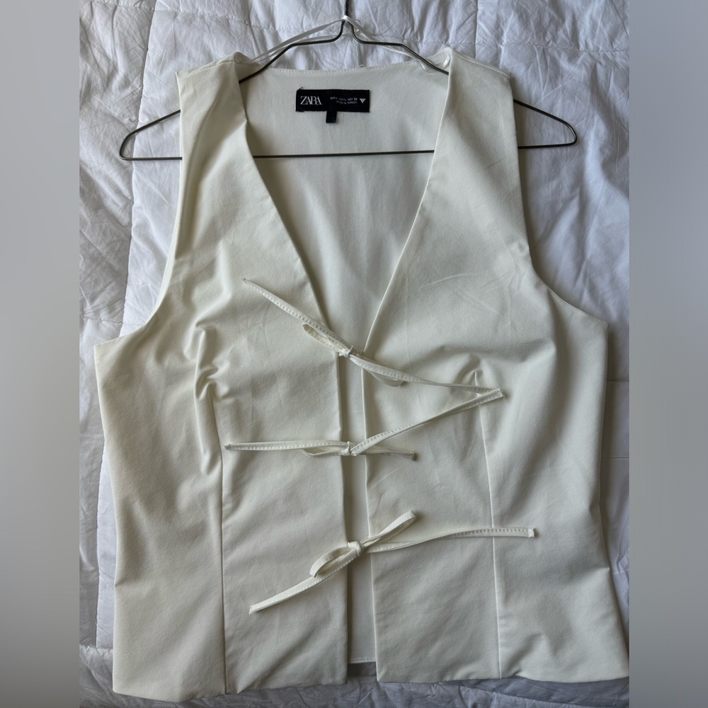 Zara top bow tie front